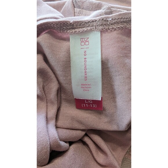 Nobo No Boundaries Knit Lace Trim Top Juniors L (11-13) Short Sleeve Dusty Rose - Picture 8 of 8